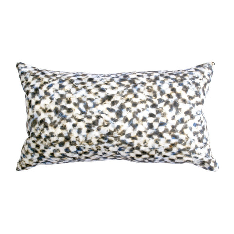 CHECKER PILLOW (12x20") in Blue and Tan