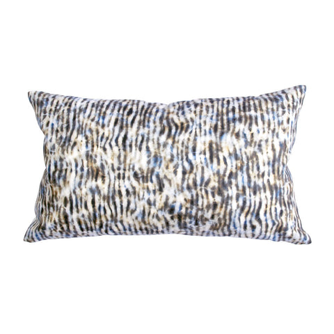 STRIPE PILLOW (12x20") in Blue and Tan