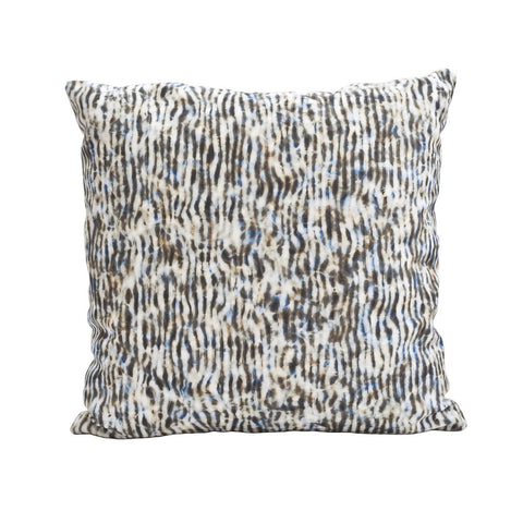 STRIPE PILLOW (20x20") in Blue and Tan